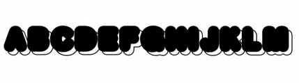 BigBlack Shadow Xtra Font UPPERCASE