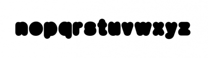 BigBlack White Xtra Two Font LOWERCASE