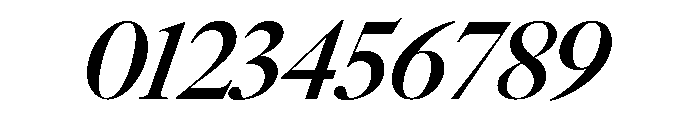 Big Caslon CC Black Italic Font OTHER CHARS