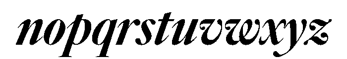 Big Caslon CC Black Italic Font LOWERCASE