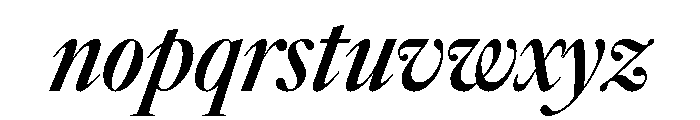 Big Caslon CC Bold Italic Font LOWERCASE