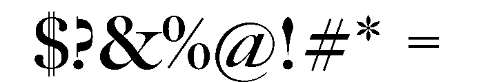 Big Caslon CC Bold Font OTHER CHARS