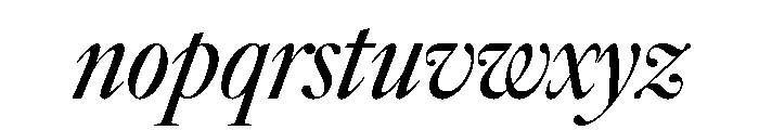 Big Caslon CC Regular Italic Font LOWERCASE