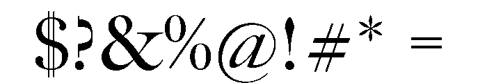 Big Caslon CC Regular Font OTHER CHARS