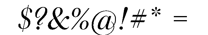 Big Moore Regular Italic Font OTHER CHARS