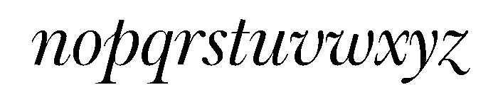 Big Moore Regular Italic Font LOWERCASE