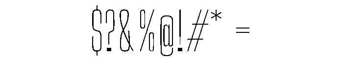 Big Shoulders Display Thin Font OTHER CHARS