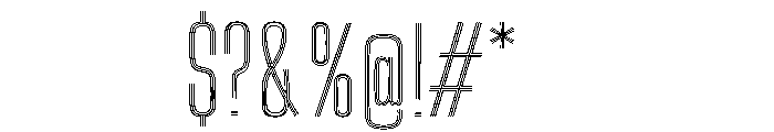 Big Shoulders Inline Display Light Font OTHER CHARS
