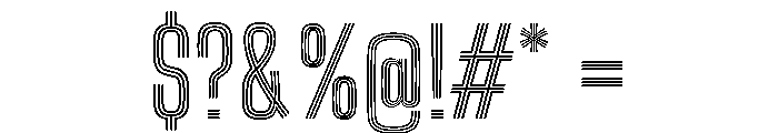 Big Shoulders Inline Semi Bold Font OTHER CHARS