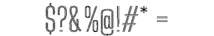Big Shoulders Inline Text Light Font OTHER CHARS