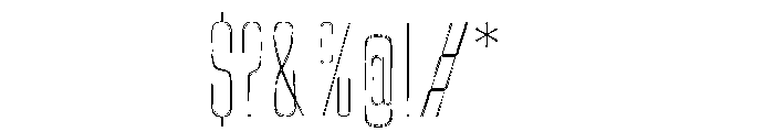 Big Shoulders Inline Thin Font OTHER CHARS