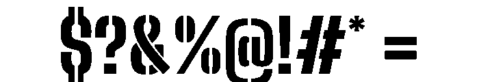 Big Shoulders Stencil Black Font OTHER CHARS