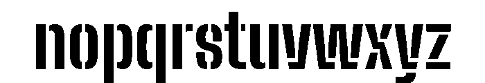 Big Shoulders Stencil Display Extra Bold Font LOWERCASE