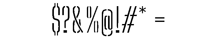 Big Shoulders Stencil Display Light Font OTHER CHARS