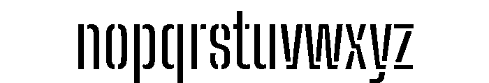 Big Shoulders Stencil Display Medium Font LOWERCASE