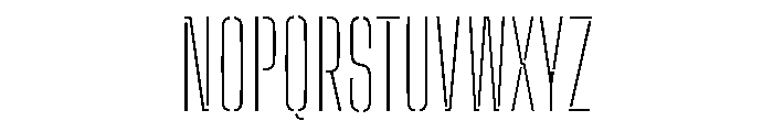 Big Shoulders Stencil Display Thin Font UPPERCASE