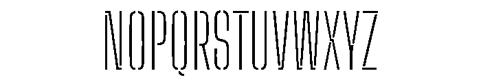 Big Shoulders Stencil Extra Light Font UPPERCASE