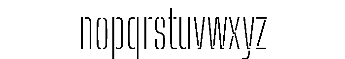 Big Shoulders Stencil Extra Light Font LOWERCASE