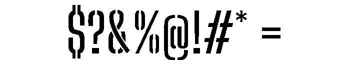 Big Shoulders Stencil Semi Bold Font OTHER CHARS