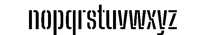 Big Shoulders Stencil Semi Bold Font LOWERCASE