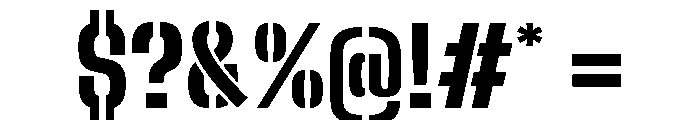 Big Shoulders Stencil Text Black Font OTHER CHARS