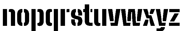 Big Shoulders Stencil Text Black Font LOWERCASE