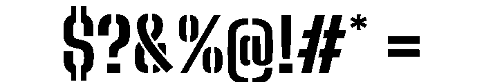 Big Shoulders Stencil Text Extra Bold Font OTHER CHARS