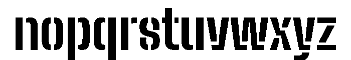 Big Shoulders Stencil Text Extra Bold Font LOWERCASE