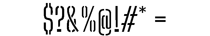 Big Shoulders Stencil Text Light Font OTHER CHARS