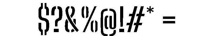 Big Shoulders Stencil Text Medium Font OTHER CHARS