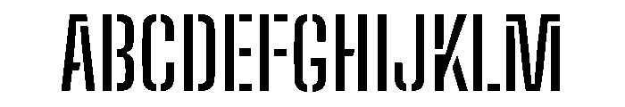 Big Shoulders Stencil Text Medium Font UPPERCASE