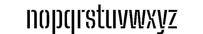 Big Shoulders Stencil Text Regular Font LOWERCASE