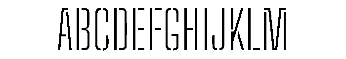 Big Shoulders Stencil Text Thin Font UPPERCASE