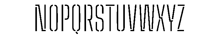 Big Shoulders Stencil Text Thin Font UPPERCASE