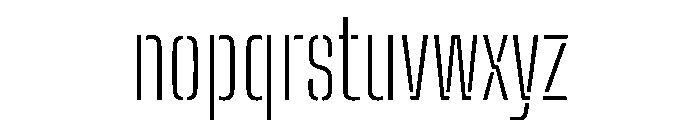 Big Shoulders Stencil Text Thin Font LOWERCASE