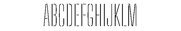 Big Shoulders Stencil Thin Font UPPERCASE