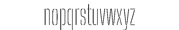 Big Shoulders Stencil Thin Font LOWERCASE