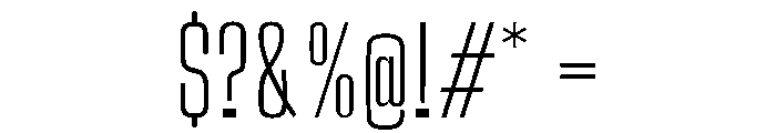 Big Shoulders Text Thin Font OTHER CHARS