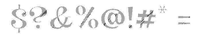 Big Tickle Hatched Black Font OTHER CHARS