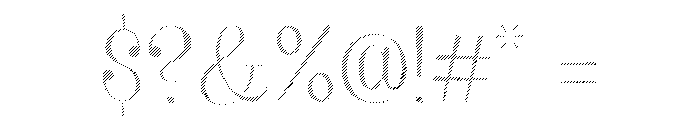 Big Tickle Hatched Light Font OTHER CHARS