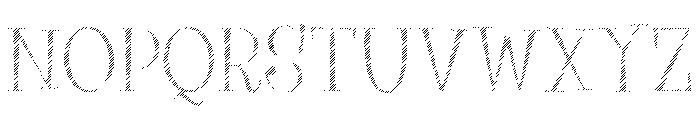 Big Tickle Hatched Light Font UPPERCASE