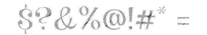 Big Tickle Hatched Medium Font OTHER CHARS