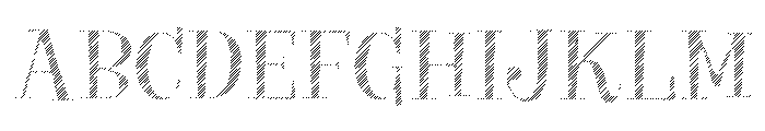 Big Tickle Hatched Normal Font UPPERCASE