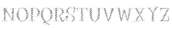 Big Tickle Hatched Normal Font UPPERCASE