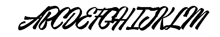 Big Tickle Script Regular Font UPPERCASE