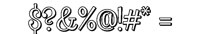 Big Tickle Shadow Light Font OTHER CHARS