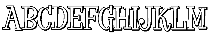Big Tickle Shadow Light Font UPPERCASE