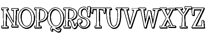 Big Tickle Shadow Light Font UPPERCASE