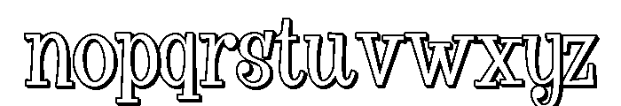 Big Tickle Shadow Light Font LOWERCASE
