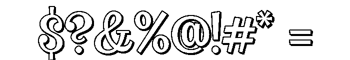Big Tickle Shadow Regular Font OTHER CHARS
